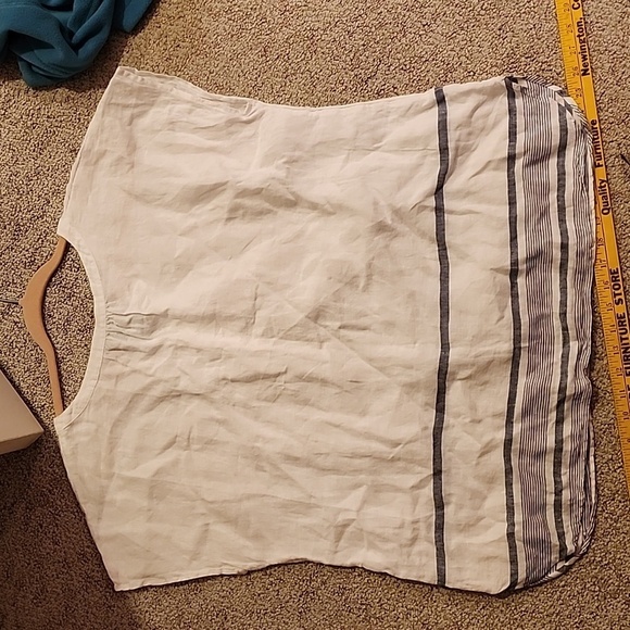 Talbots petite 100% linen boxy fit semi sheer top XLPetite - Picture 8 of 8